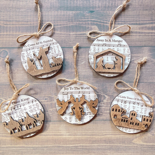 Sheet Music Christmas Ornaments